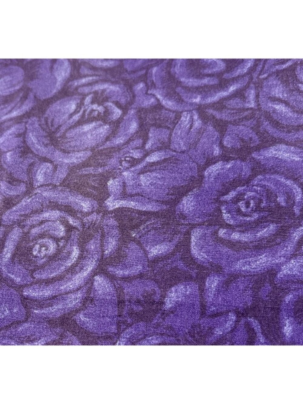 Purple Floral Cotton Fabric 11x34" Botanic Pattern Crafts Sewing - Picture 6 of 11